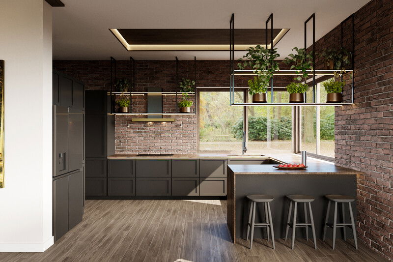 Modelo 3D de Cocina de Diseñador en Línea 2