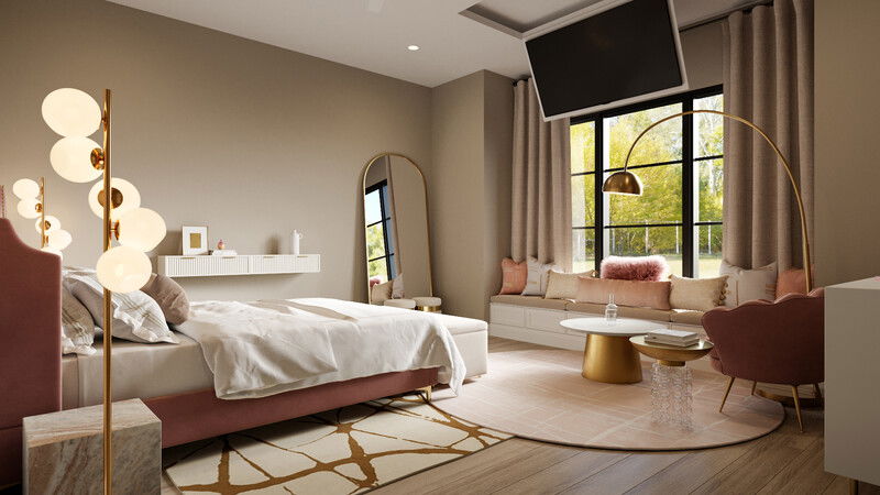 Online Designer Bedroom 3D Model 2