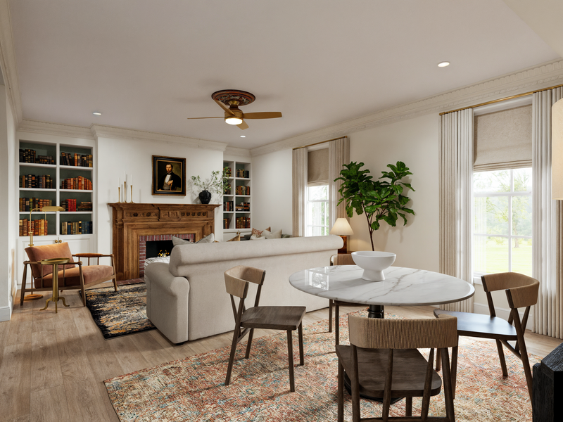 Online Designer Combined Living/Dining 3D Model 2