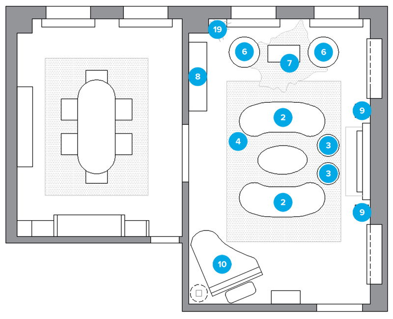 Online Designer Living Room Floorplan