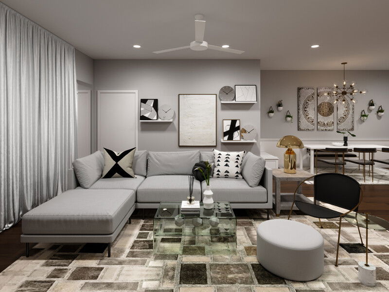 Online Designer Combined Living/Dining 3D Model thumbnail5