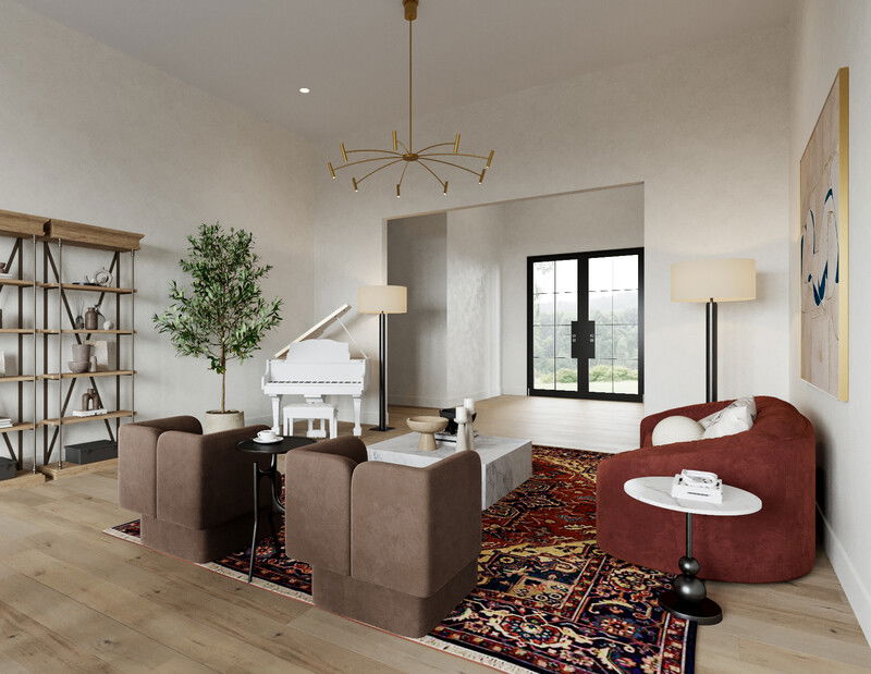 Online Designer Combined Living/Dining 3D Model 4