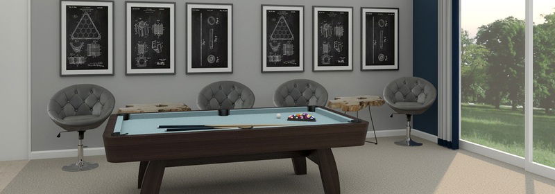 Sleek and Modern Game Room Design- After Rendering