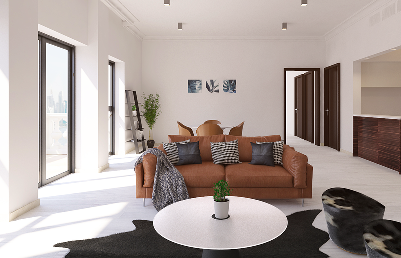 Online Designer Combined Living/Dining 3D Model 1