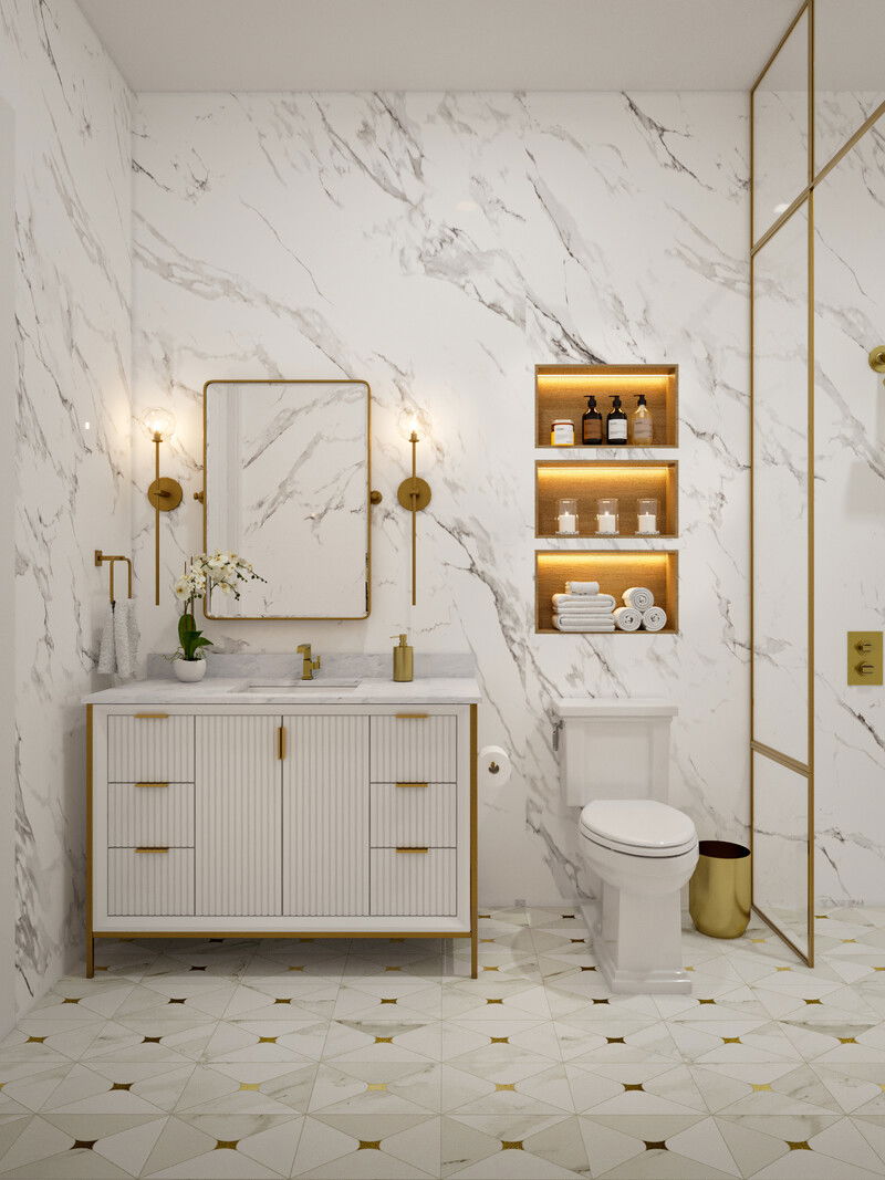 Modelo 3D de Baño por Diseñador Online 1
