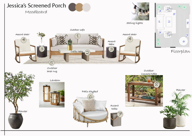 Contemporary Modern Living Room and Porch De... | Decorilla