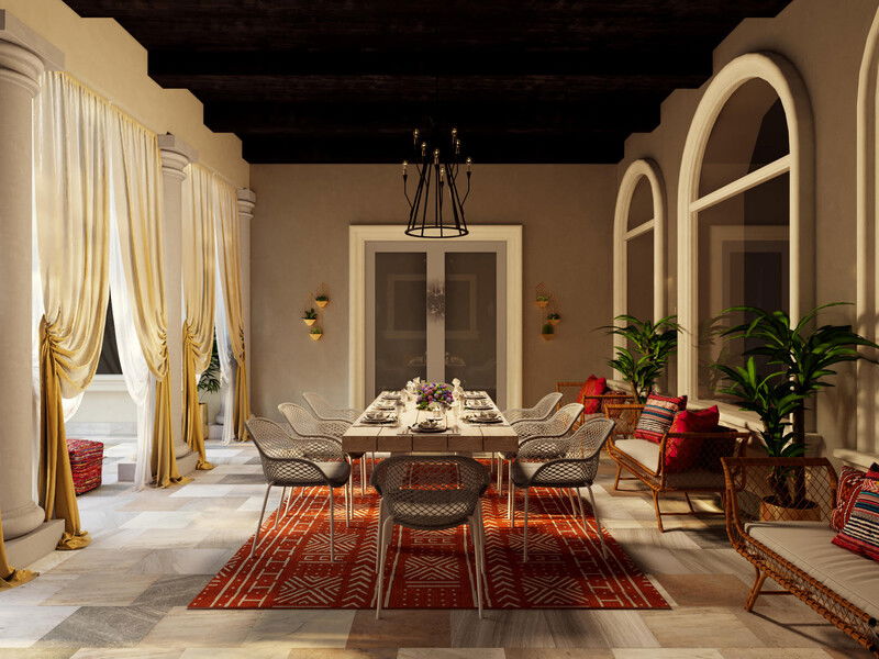 Modelo 3D de Patio de Diseñador en Línea 4