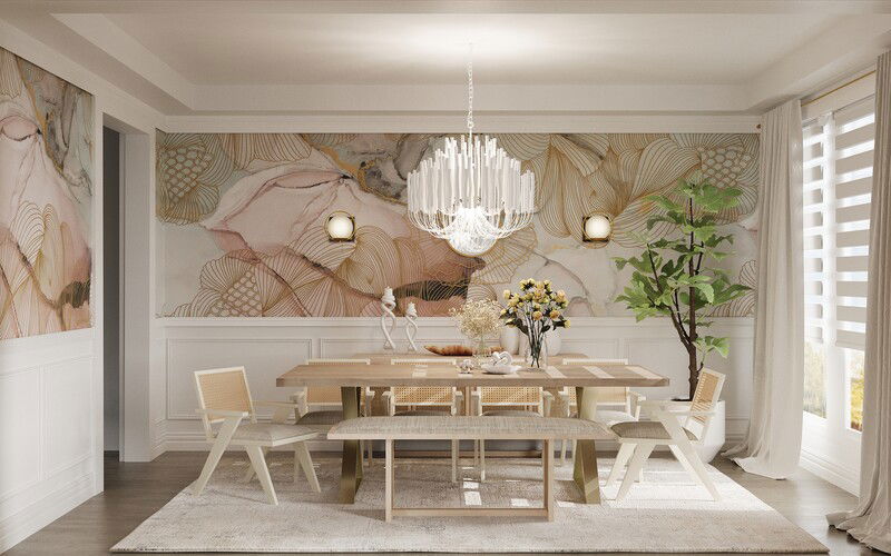 Online Designer Dining Room 3D Model 2