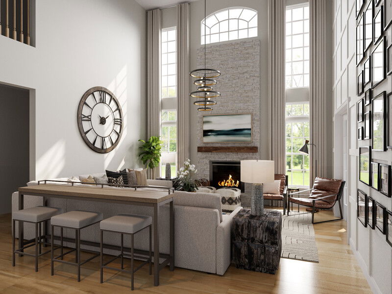 Online Designer Living Room 3D Model thumbnail3