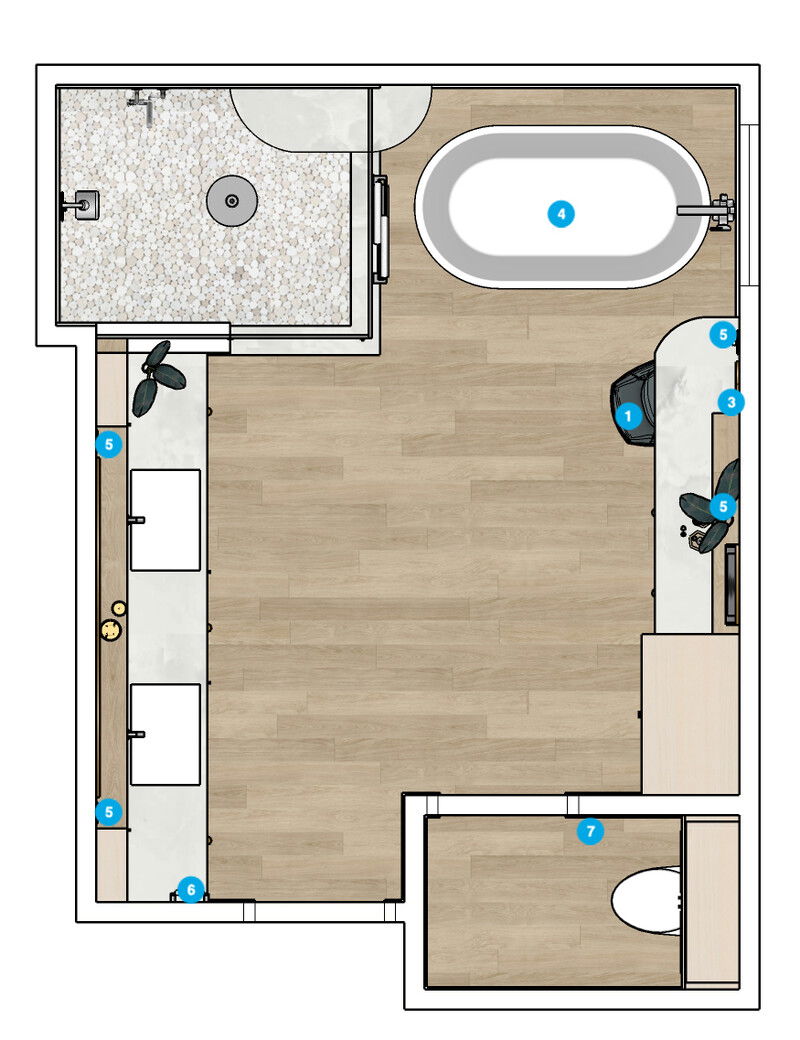 Plano de Baño por Diseñador Online