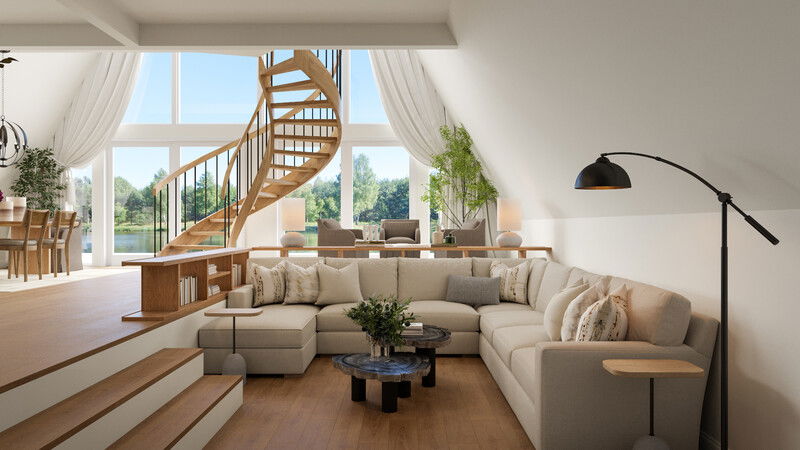 Online Designer Combined Living/Dining 3D Model 3