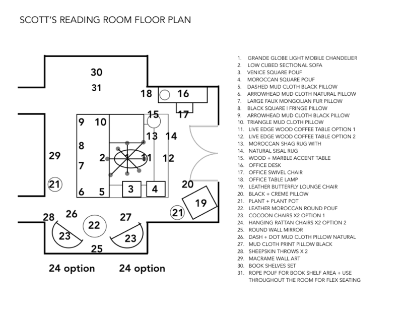 Online Designer Living Room Floorplan