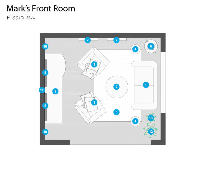 Online Designer Living Room Floorplan