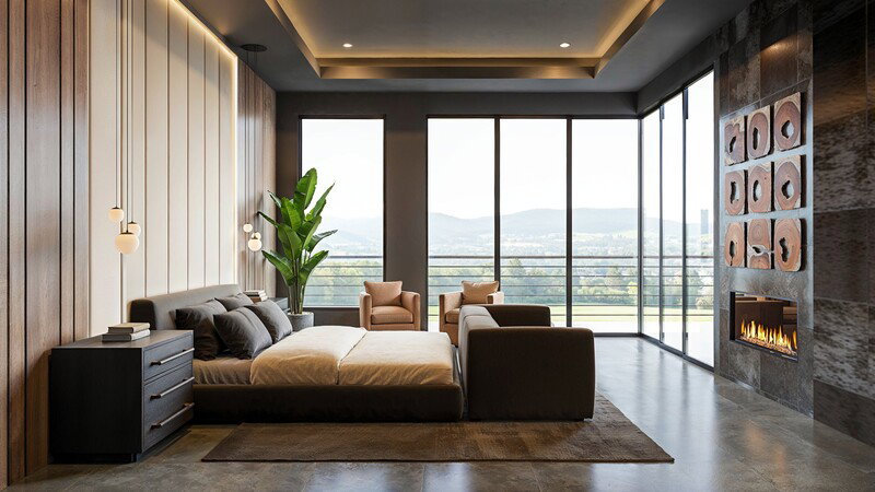 Online Designer Bedroom 3D Model 1