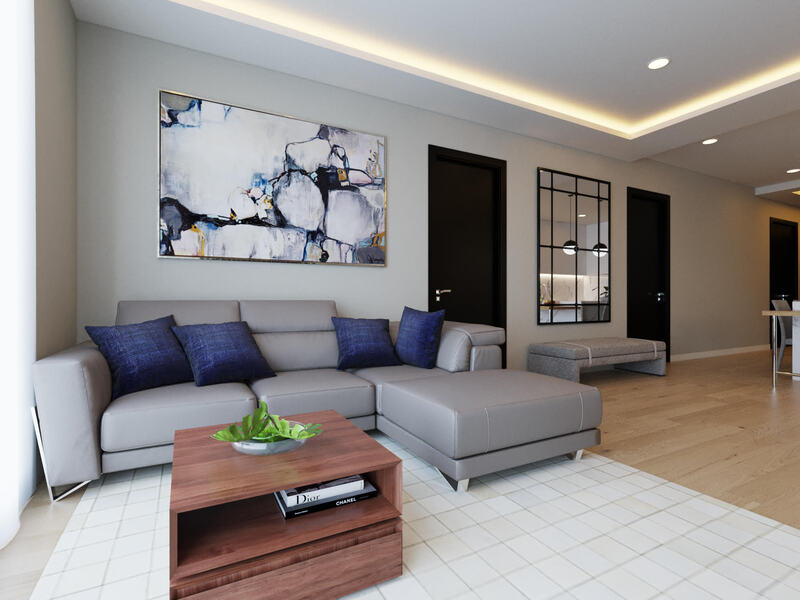 Online Designer Combined Living/Dining 3D Model 6