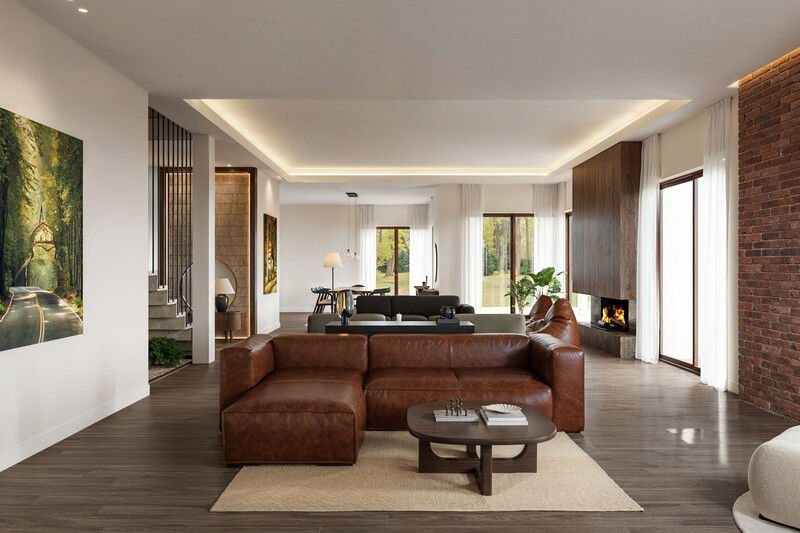 Online Designer Combined Living/Dining 3D Model 4