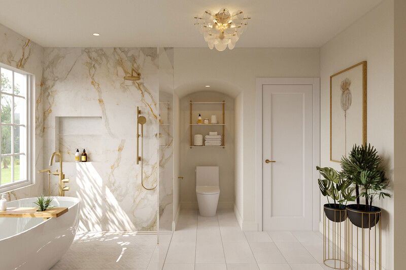 Online Designer Bathroom 3D Model thumbnail1