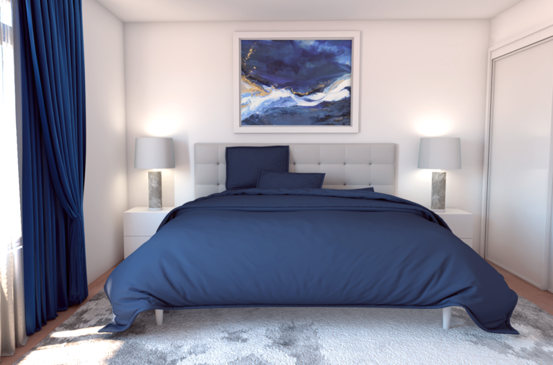 Online Designer Bedroom 3D Model 1