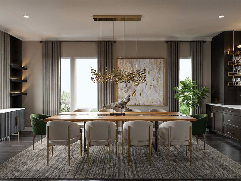 Online Designer Dining Room 3D Model 1