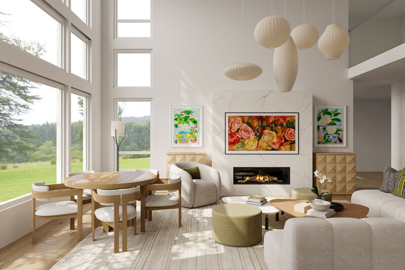 Online Designer Combined Living/Dining 3D Model 3