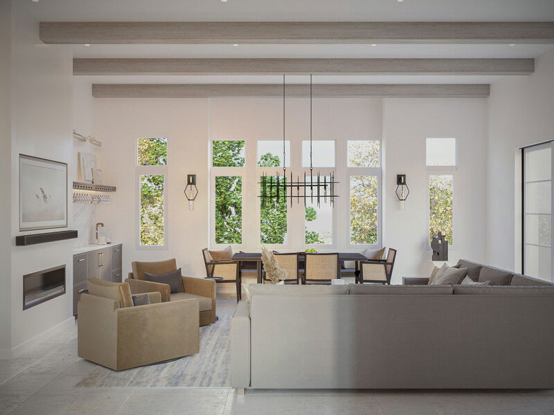 Online Designer Combined Living/Dining 3D Model 3