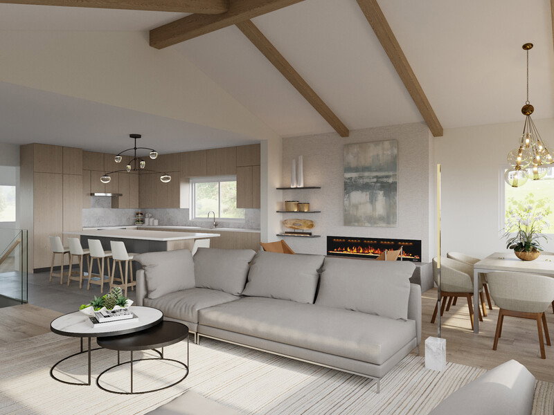 Online Designer Living Room 3D Model thumbnail3
