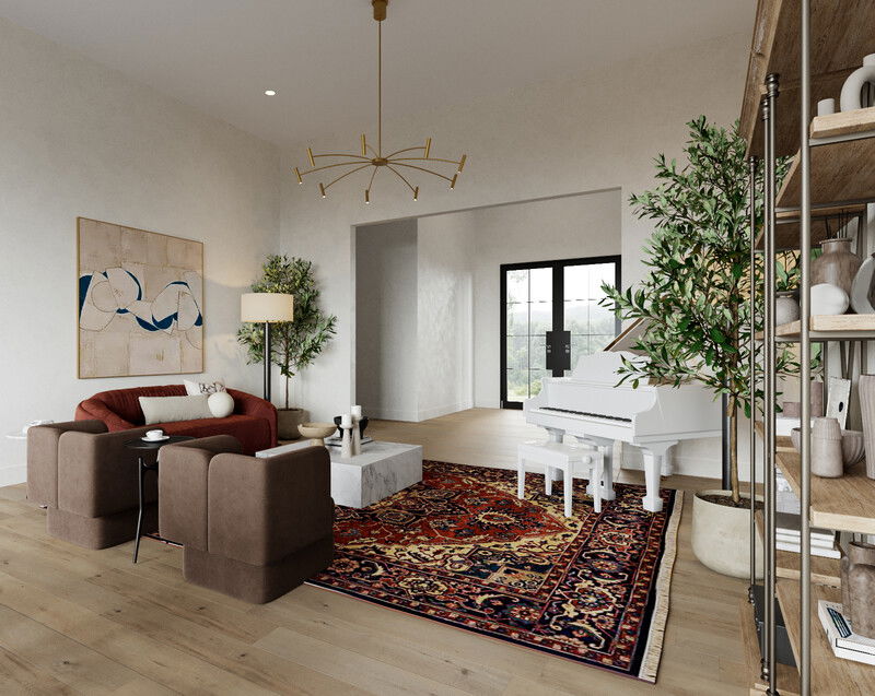 Online Designer Combined Living/Dining 3D Model 7