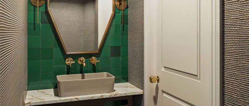 Bold and Impressive Powder Room | Decorilla