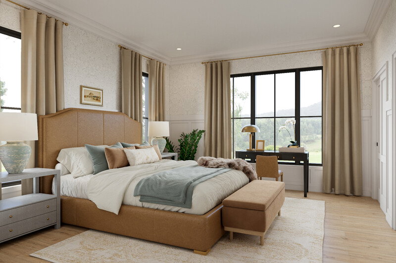 Online Designer Bedroom 3D Model thumbnail3