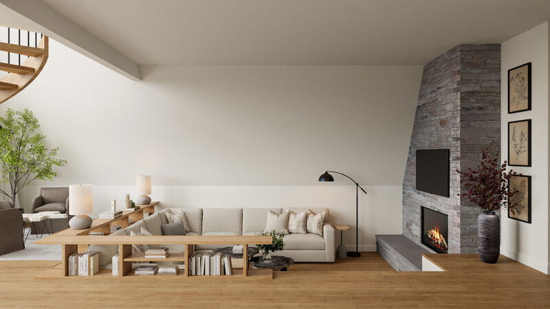 Online Designer Combined Living/Dining 3D Model 2