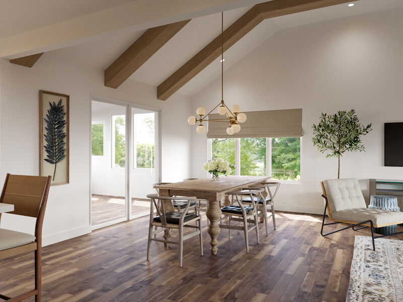 Online Designer Combined Living/Dining 3D Model 2