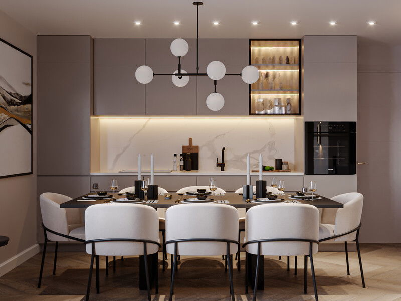 Modelo 3D Sala-Comedor del Diseñador en Línea 1
