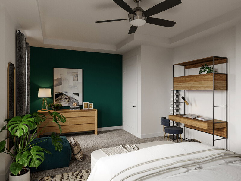 Online Designer Bedroom 3D Model thumbnail3