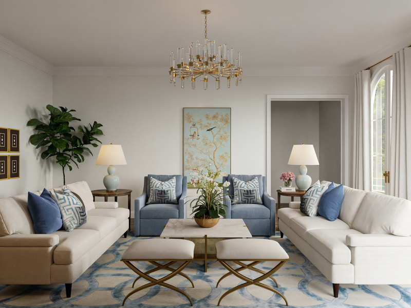 Online Designer Living Room 3D Model 2