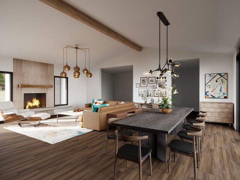 Modelo 3D Sala-Comedor del Diseñador en Línea 2