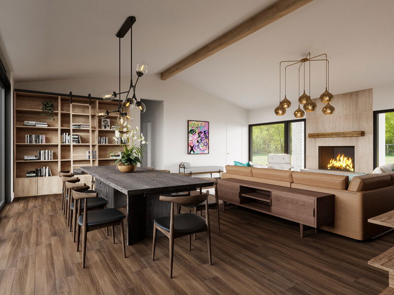 Modelo 3D Sala-Comedor del Diseñador en Línea 1