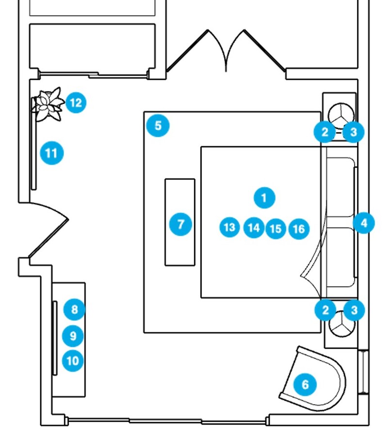 Online Designer Bedroom Floorplan