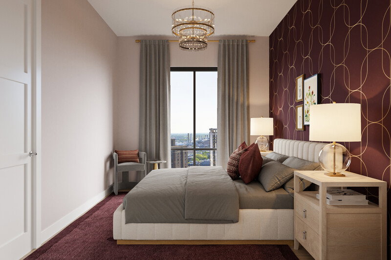Online Designer Bedroom 3D Model thumbnail3
