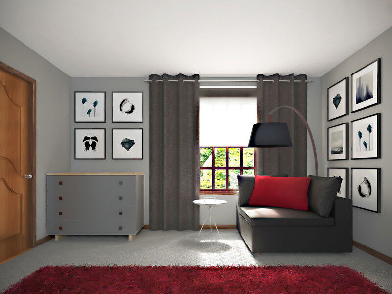 Modelo 3D de Dormitorio del Diseñador en Línea 3
