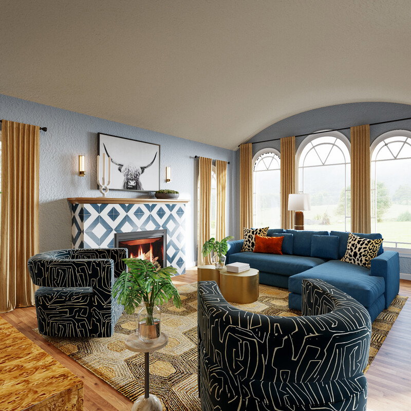 Online Designer Living Room 3D Model thumbnail3