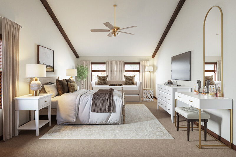 Online Designer Bedroom 3D Model thumbnail1