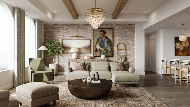 Online Designer Combined Living/Dining 3D Model 4