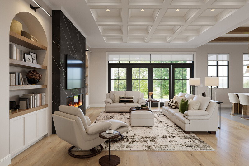 Online Designer Combined Living/Dining 3D Model 1