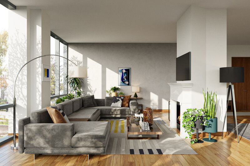 Online Designer Combined Living/Dining 3D Model 3