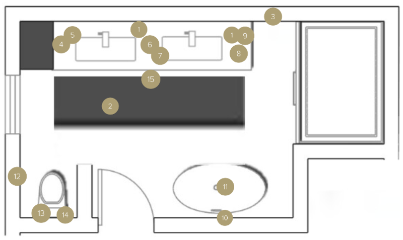 Online Designer Bathroom Floorplan