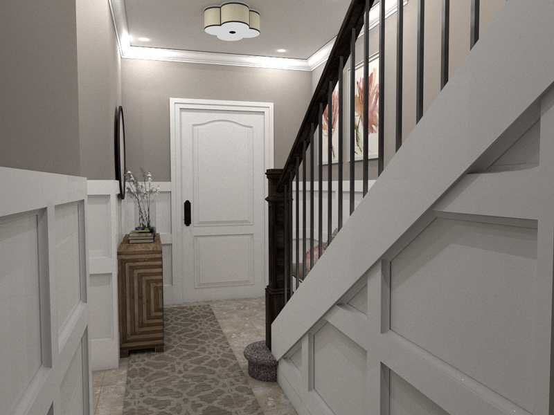 Modelo 3D de pasillo/entrada de diseñador en línea 3