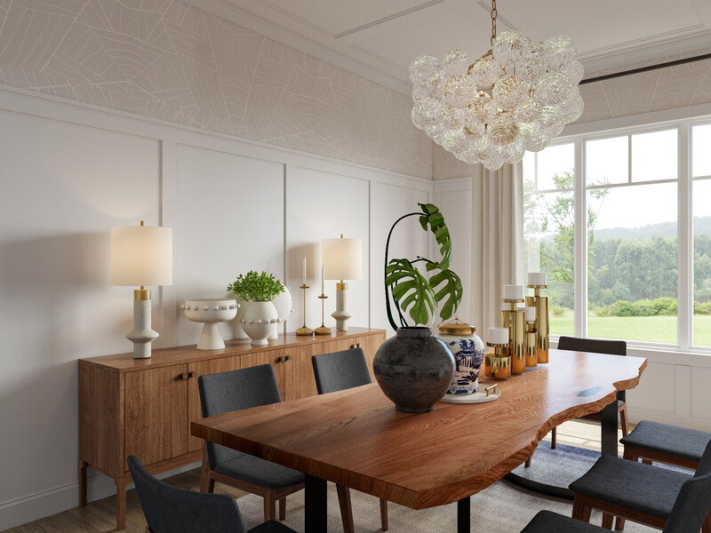 Online Designer Dining Room 3D Model thumbnail1