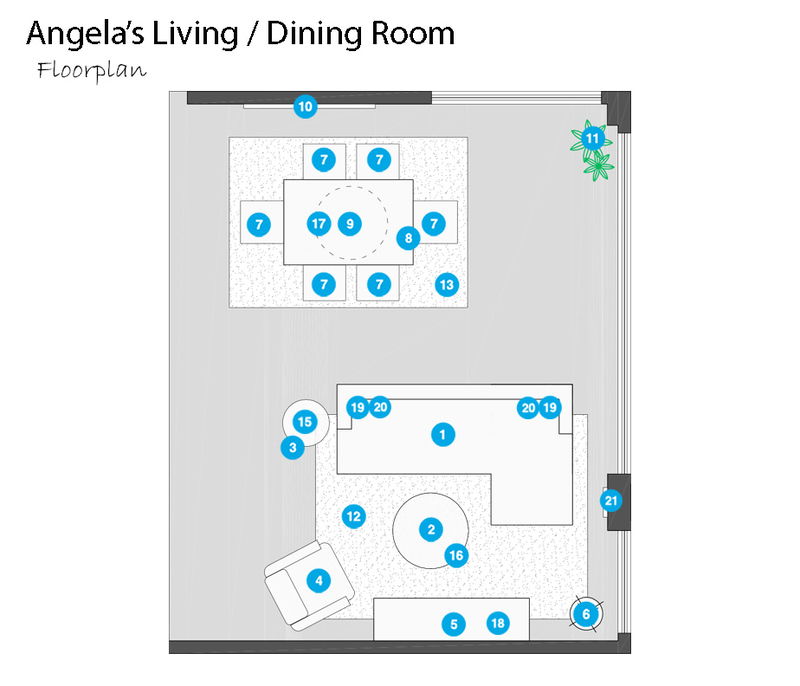 Online Designer Living Room Floorplan