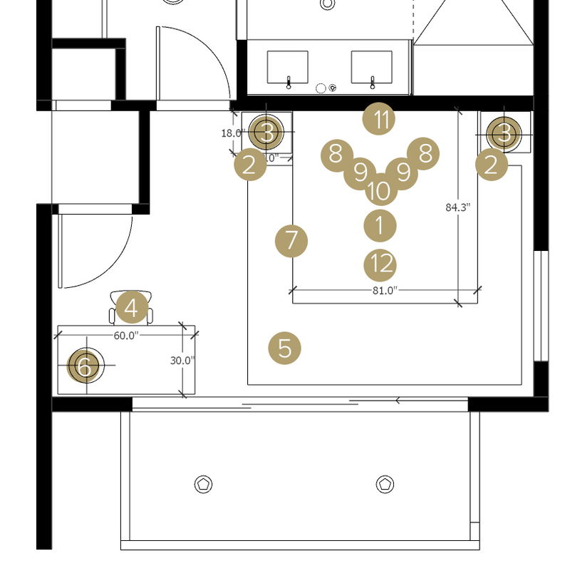 Online Designer Bedroom Floorplan