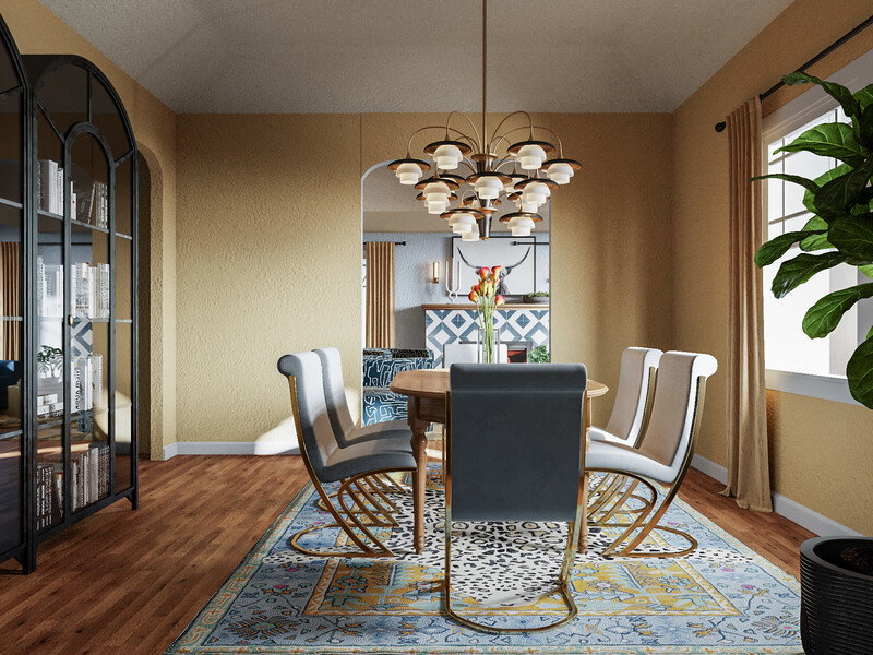 Online Designer Dining Room 3D Model thumbnail2